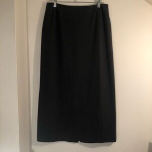 Statement Maxi Skirt Women’s 12 Black  Rayon Polyester Spandex Zip Back Slit